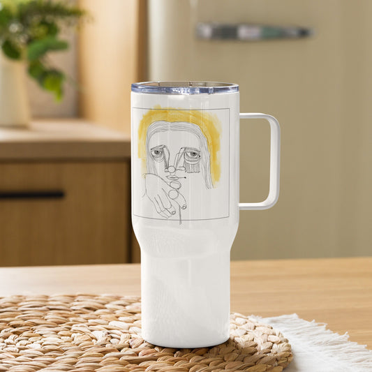 FACES LOOK 3 Travel Mug With A Handle - Bonotee