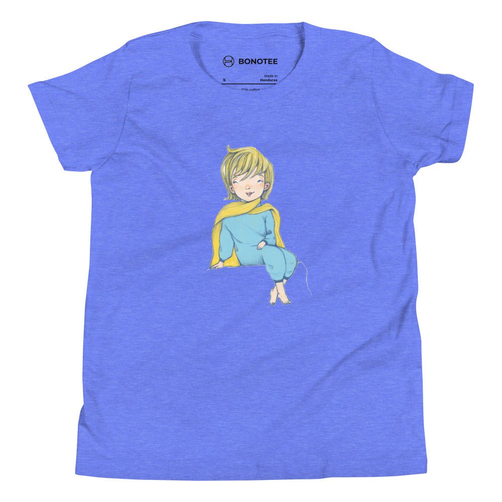 girls-short-sleeve-tshirt-the-little-prince-heather-columbia-blue