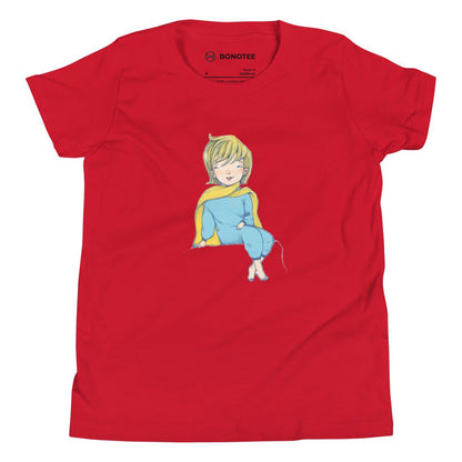 girls-short-sleeve-tshirt-the-little-prince-red