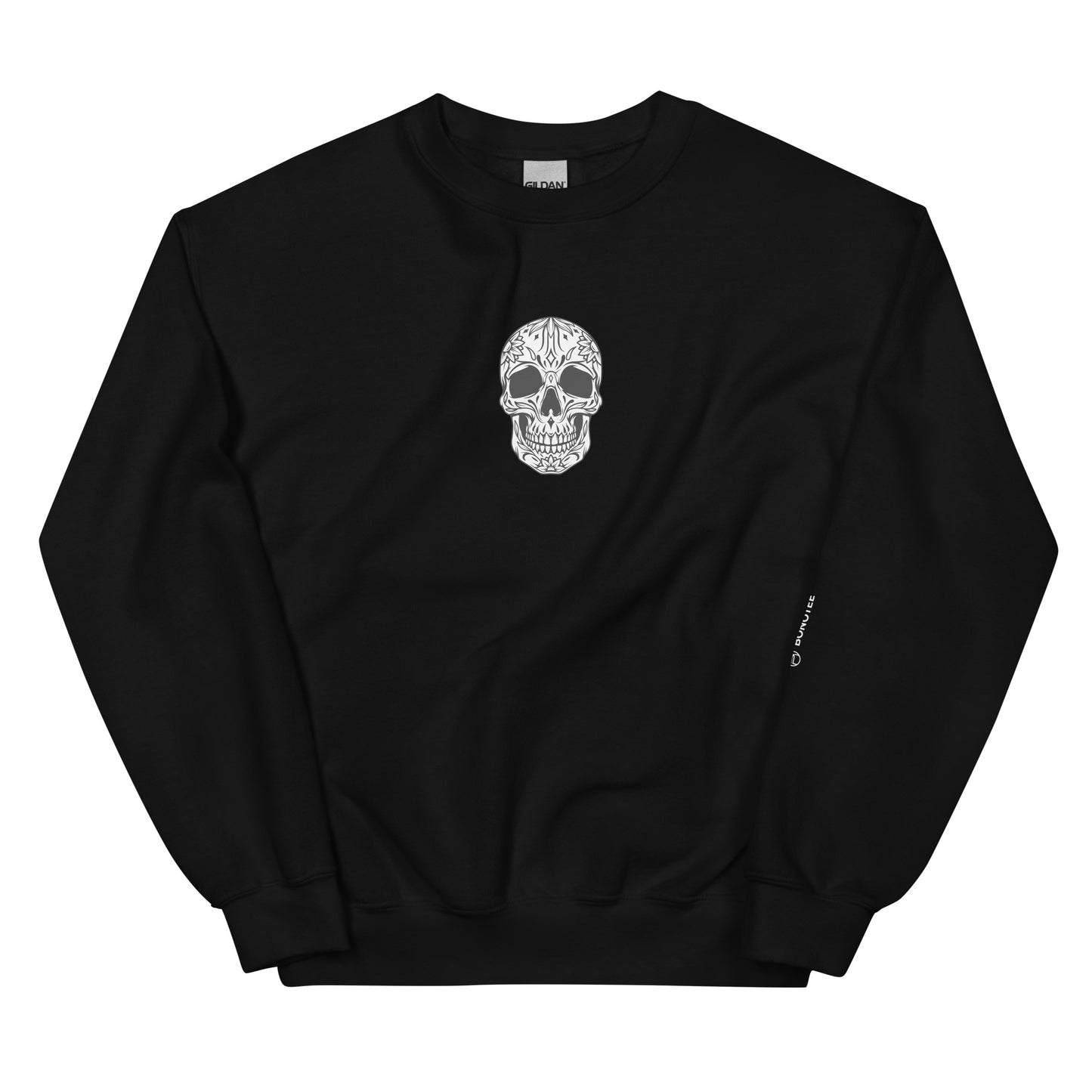 mens-sweatshirt-calavera-front-print-black