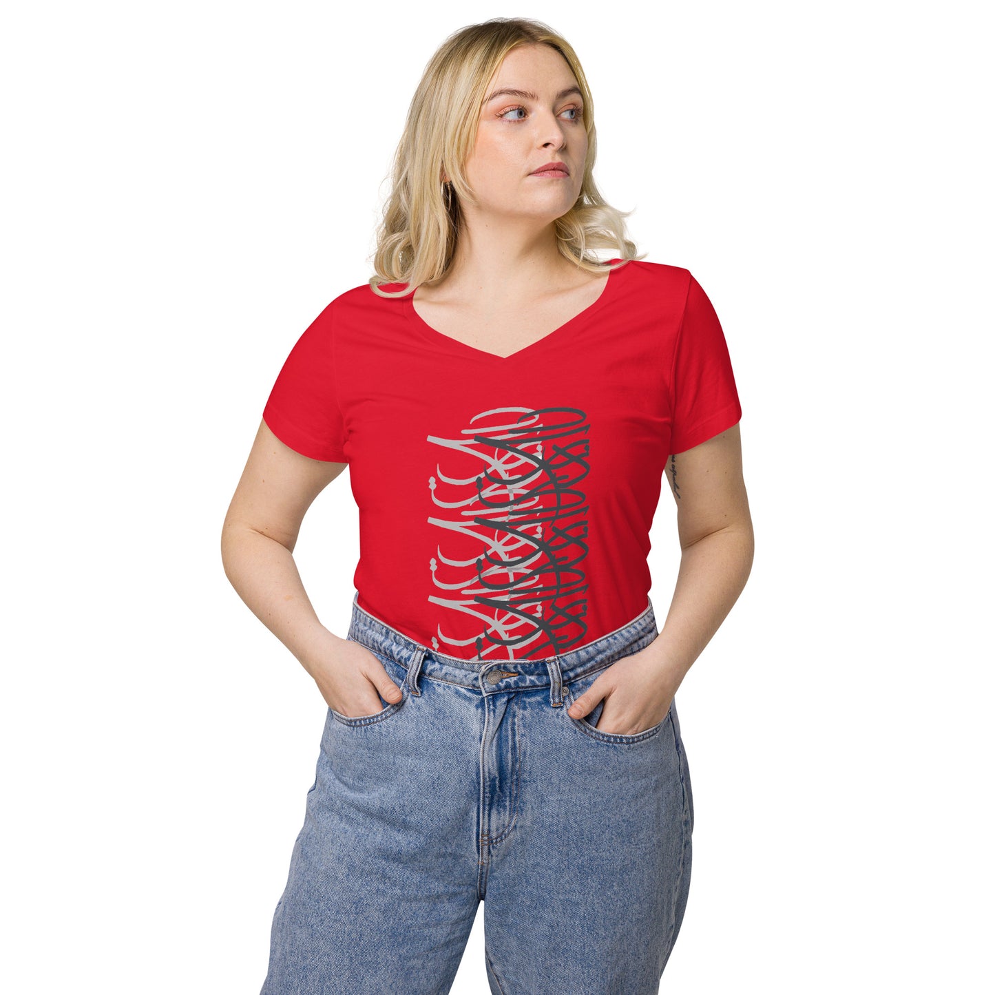 womens-v-neck-tshirt-roshd-red
