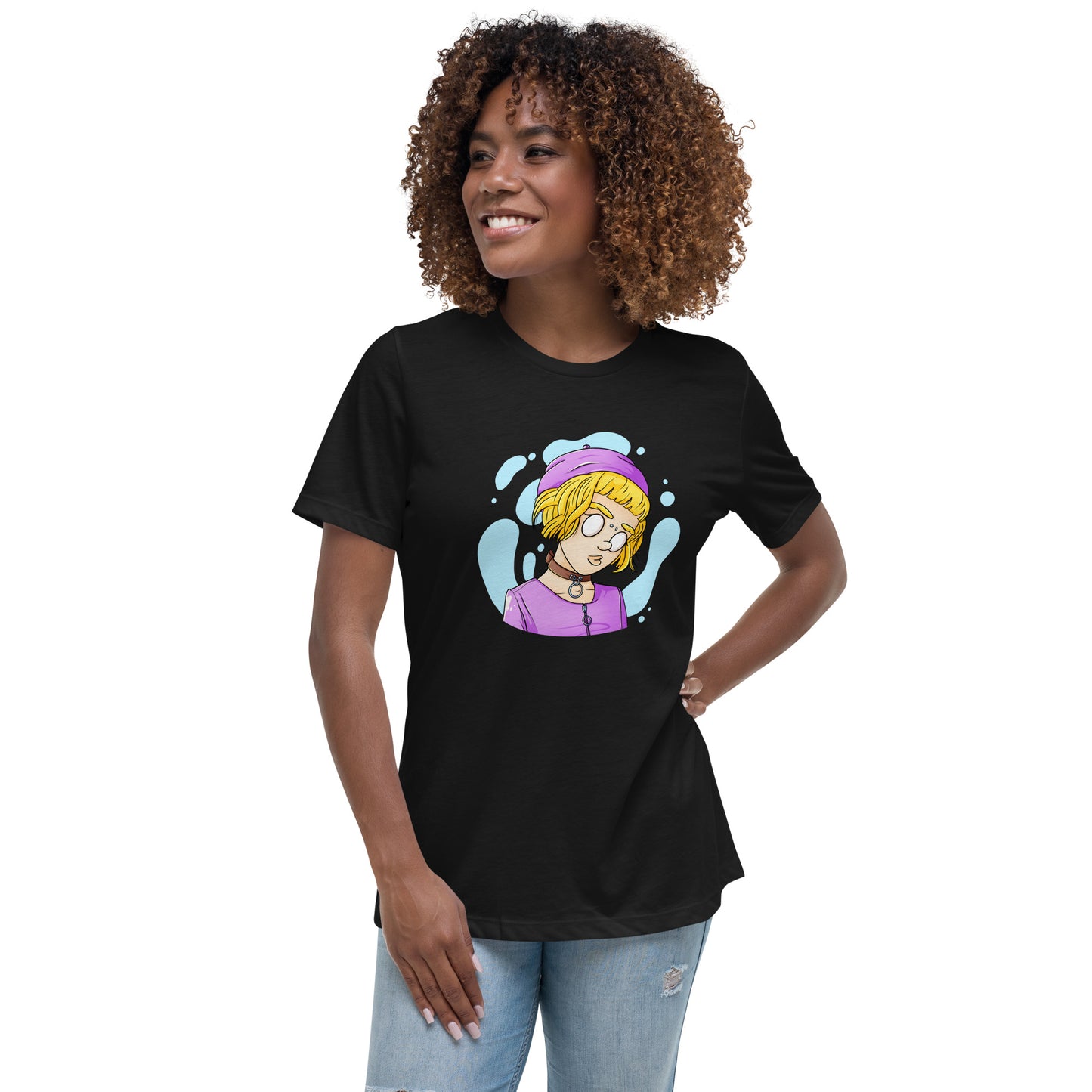 womens-relaxed-tshirt-zombie-mode-black