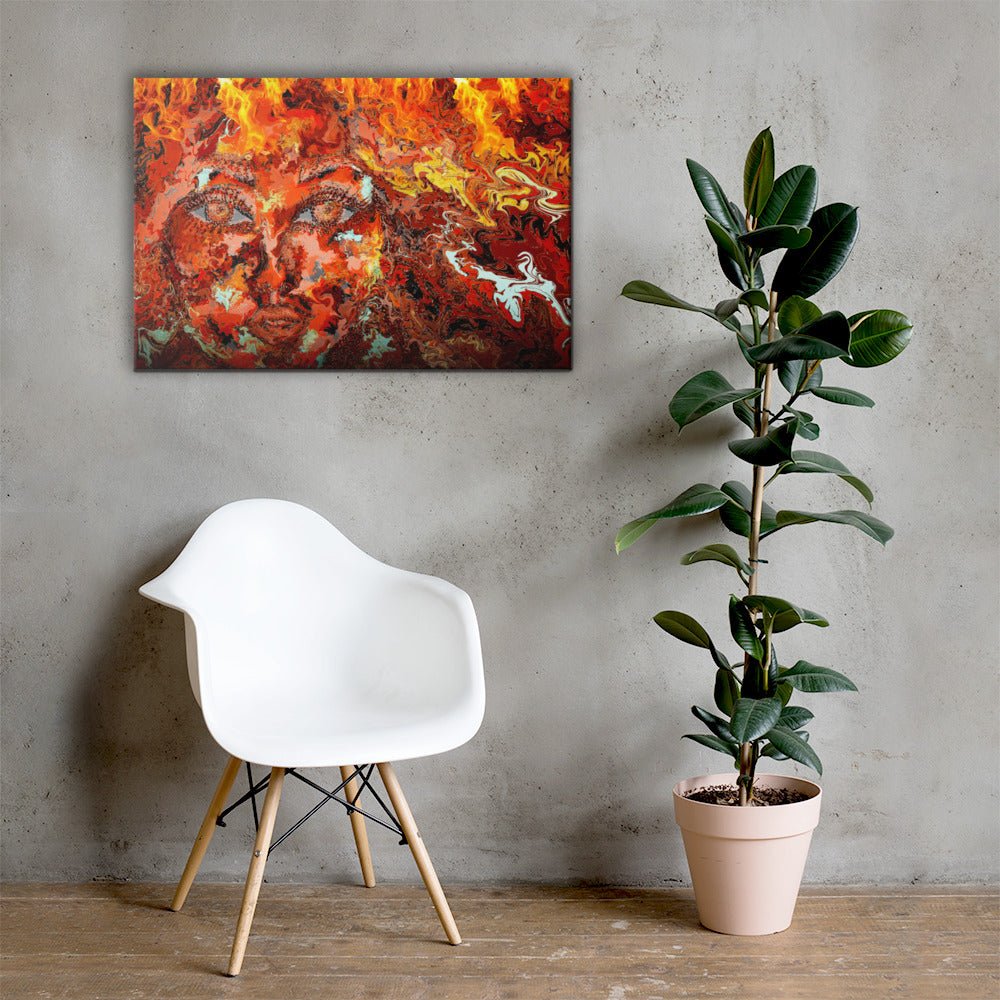 A GIRL ON FIRE Wall Art Canvas Print - Bonotee
