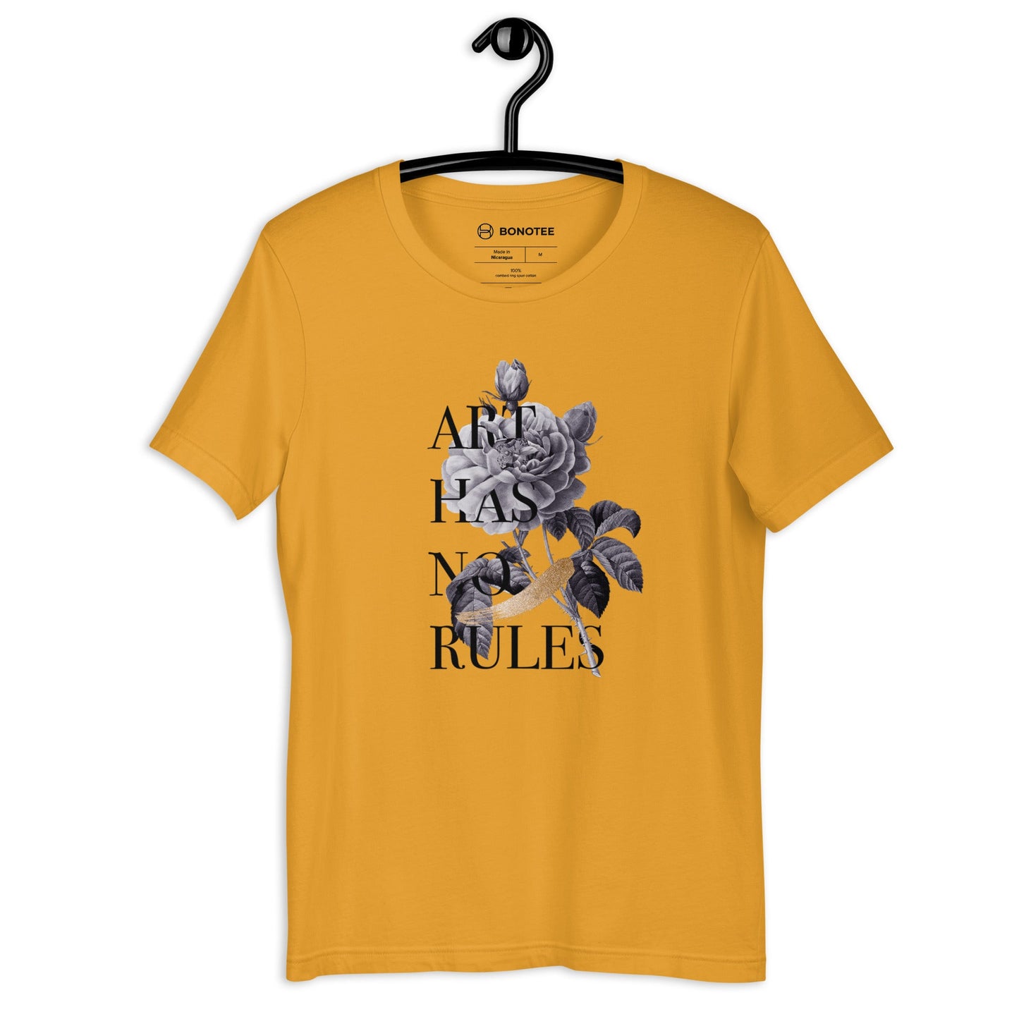 unisex-tshirt-art-has-no-rules-mustard