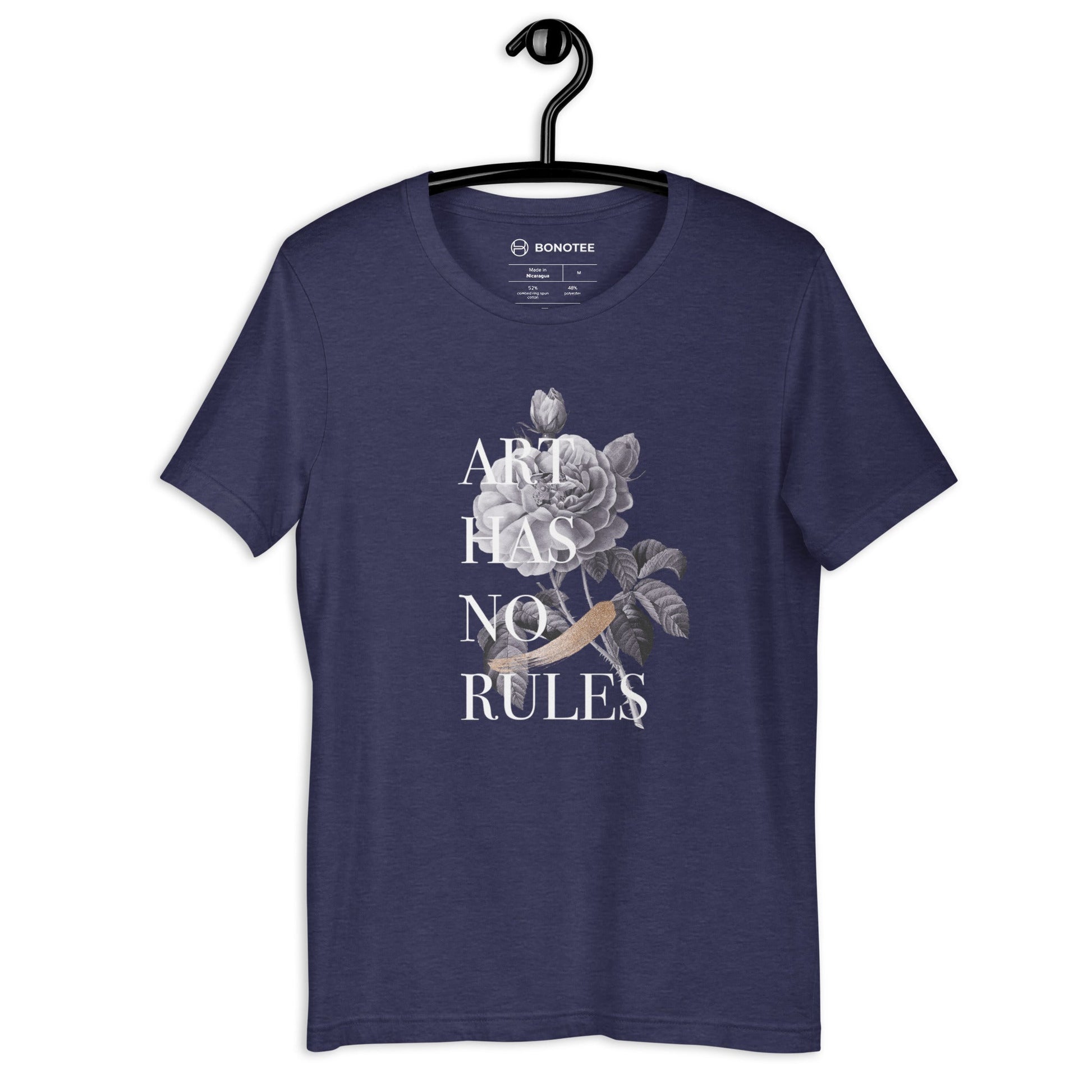 unisex-tshirt-art-has-no-rules-heather-midnight-navy
