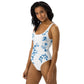 bonotee.com: swimwear, plus size swimwear, women skims swimwear, floral swimwear, floral swimsuit, abstract floral swimwear
