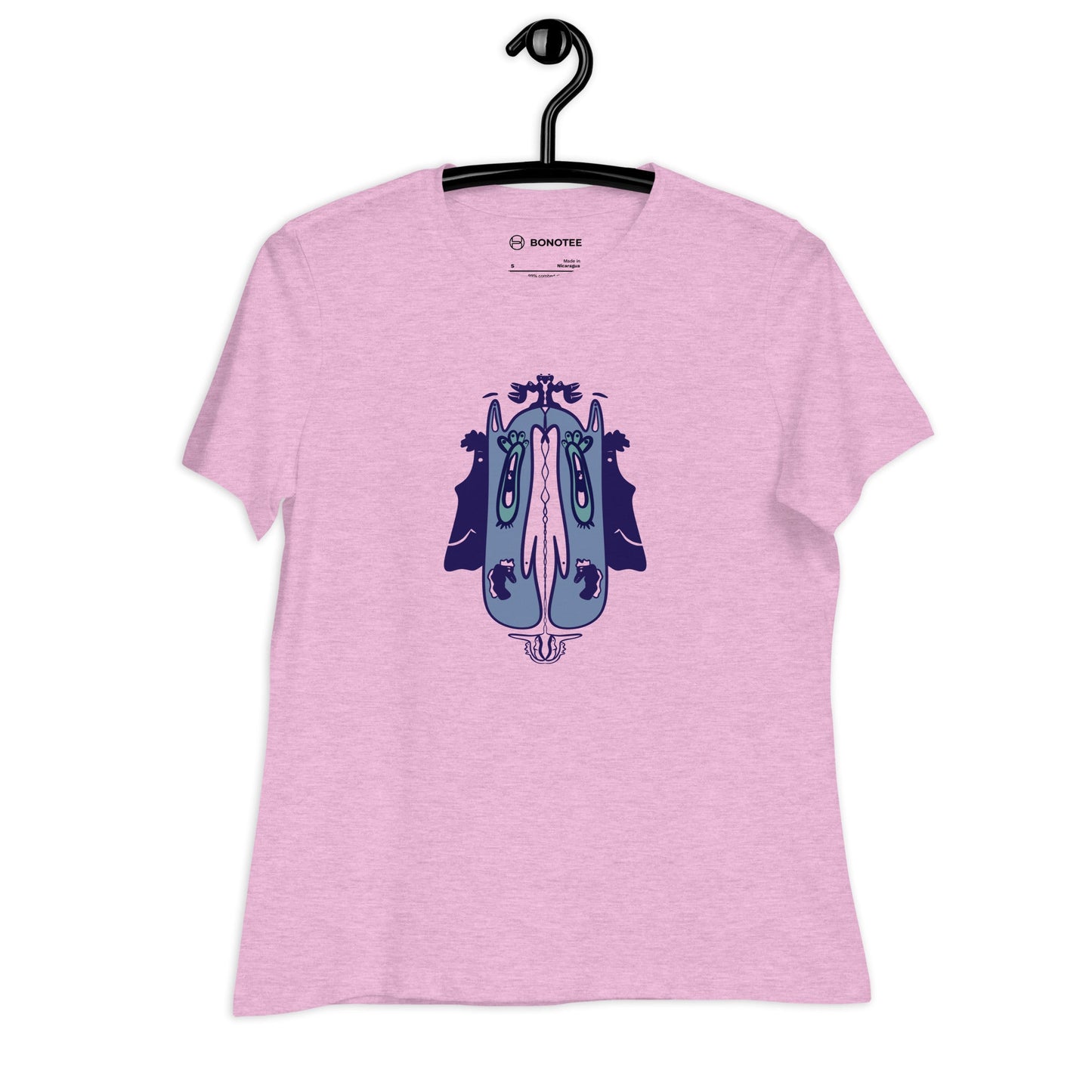 womens-relaxed-tshirt-crazy-lucky-3-heather-prism-lilac