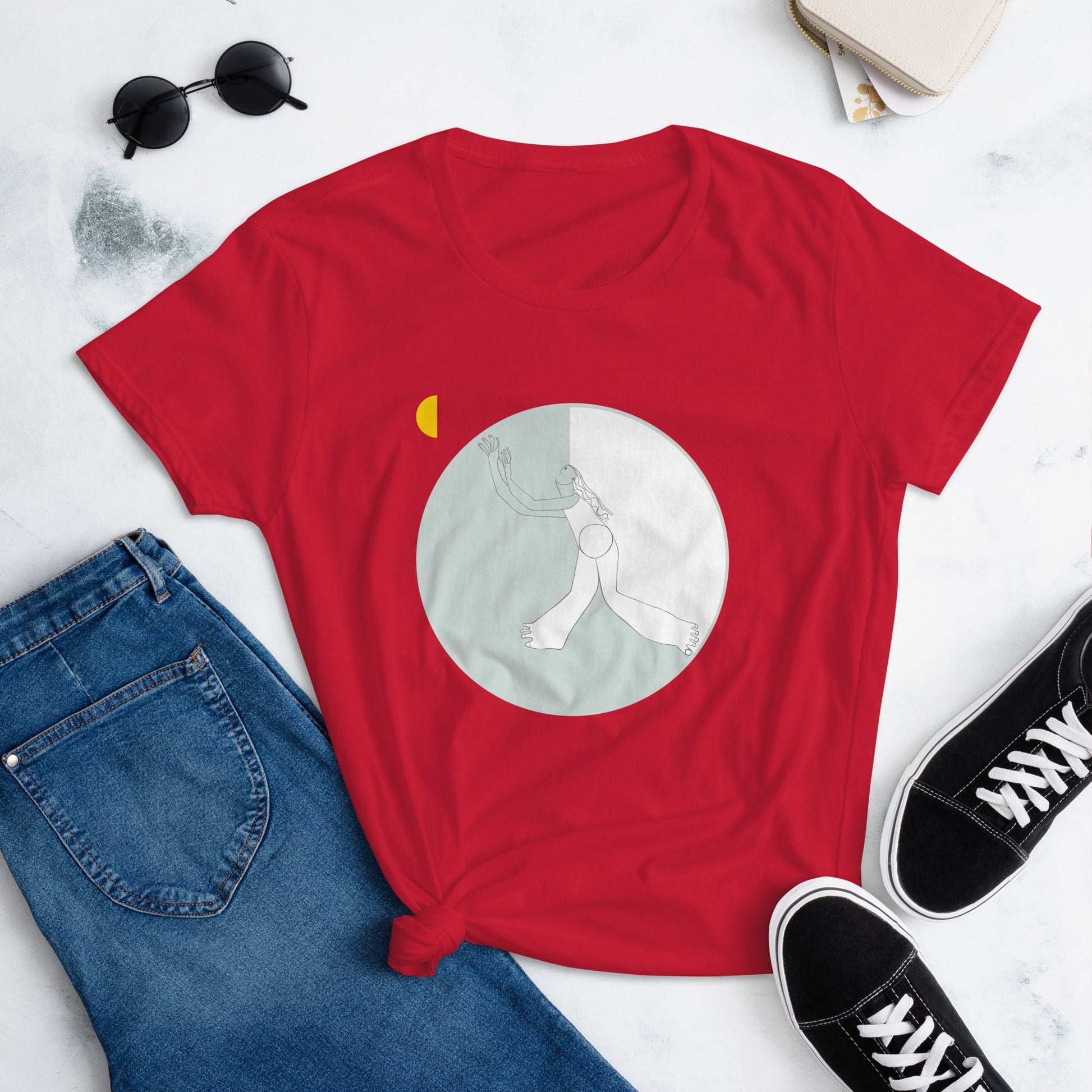 womens-t-shirt-dance-with-the-moon-2-true-red