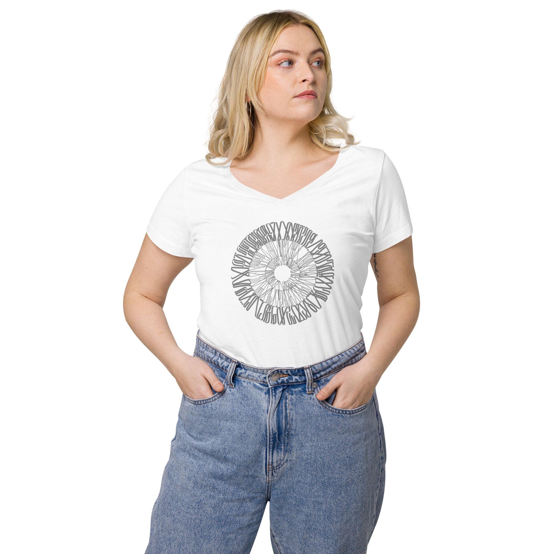 DANDELION Women’s Fitted V-neck T-Shirt - Bonotee