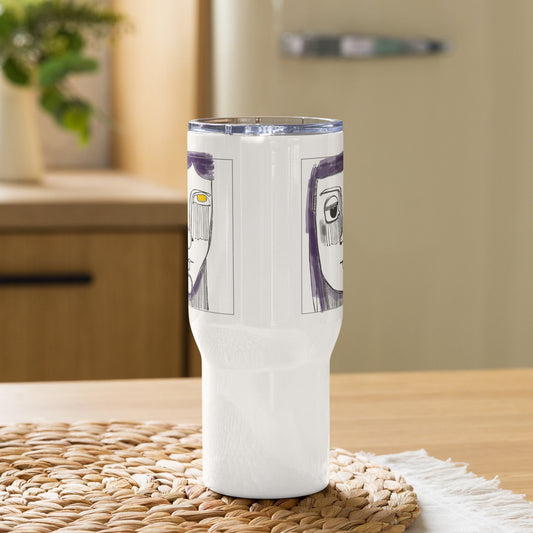 FACES LOOK Travel Mug With A Handle - Bonotee
