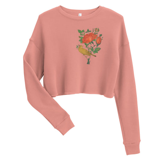 FLOWER AND THE BIRD Women's Crop Sweatshirt - Bonotee