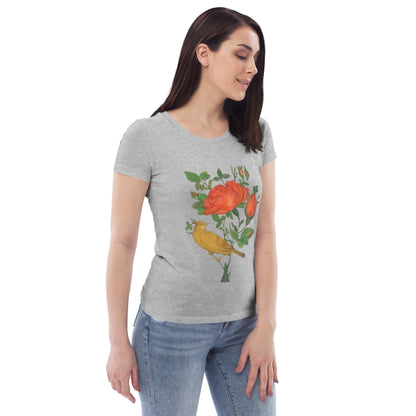 womens-eco-tshirt-flower-and-bird-heather-grey