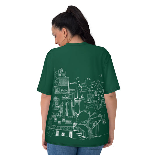 womens-tshirt-fly-on-wall-forest