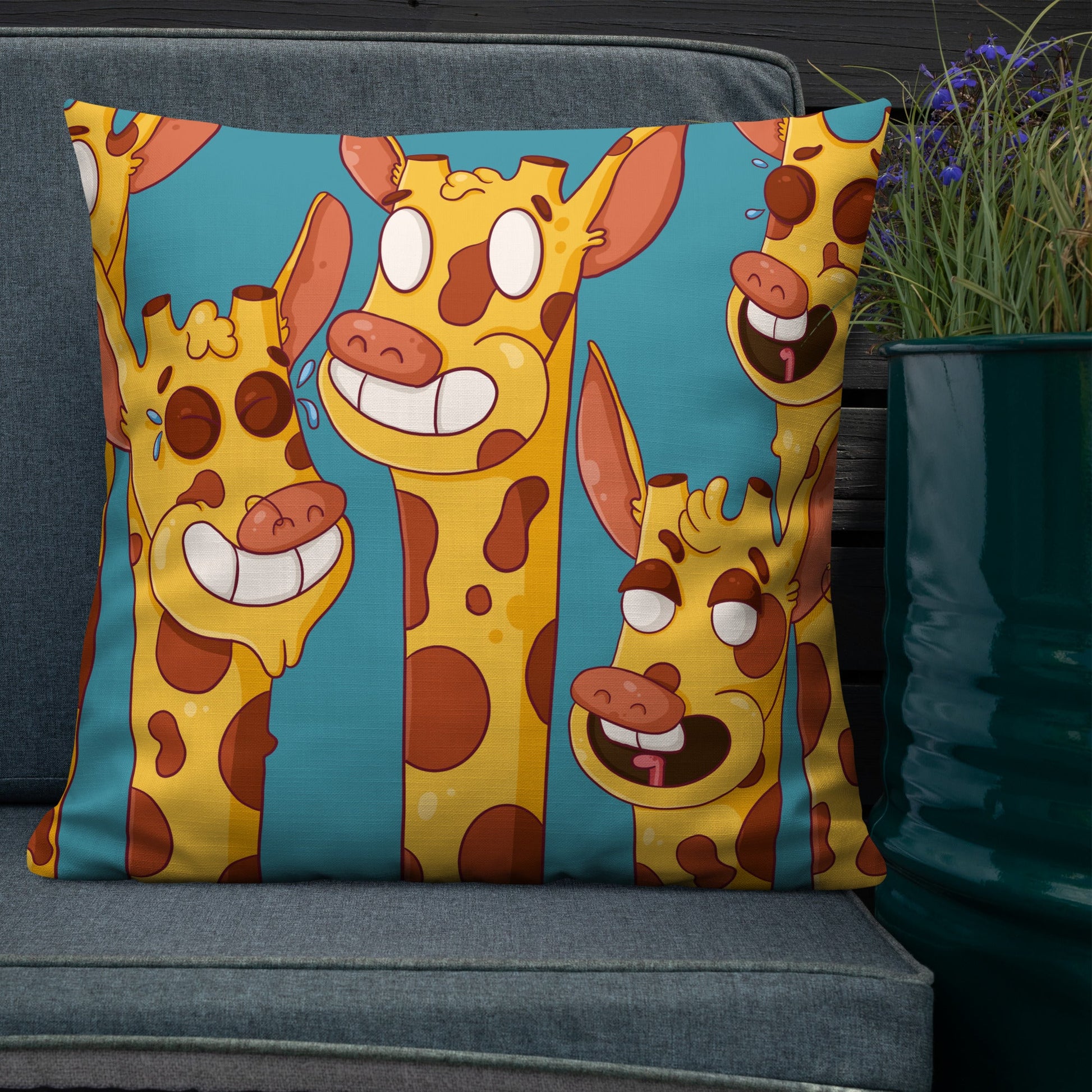 premium-pillow-happy-giraffes-colorful
