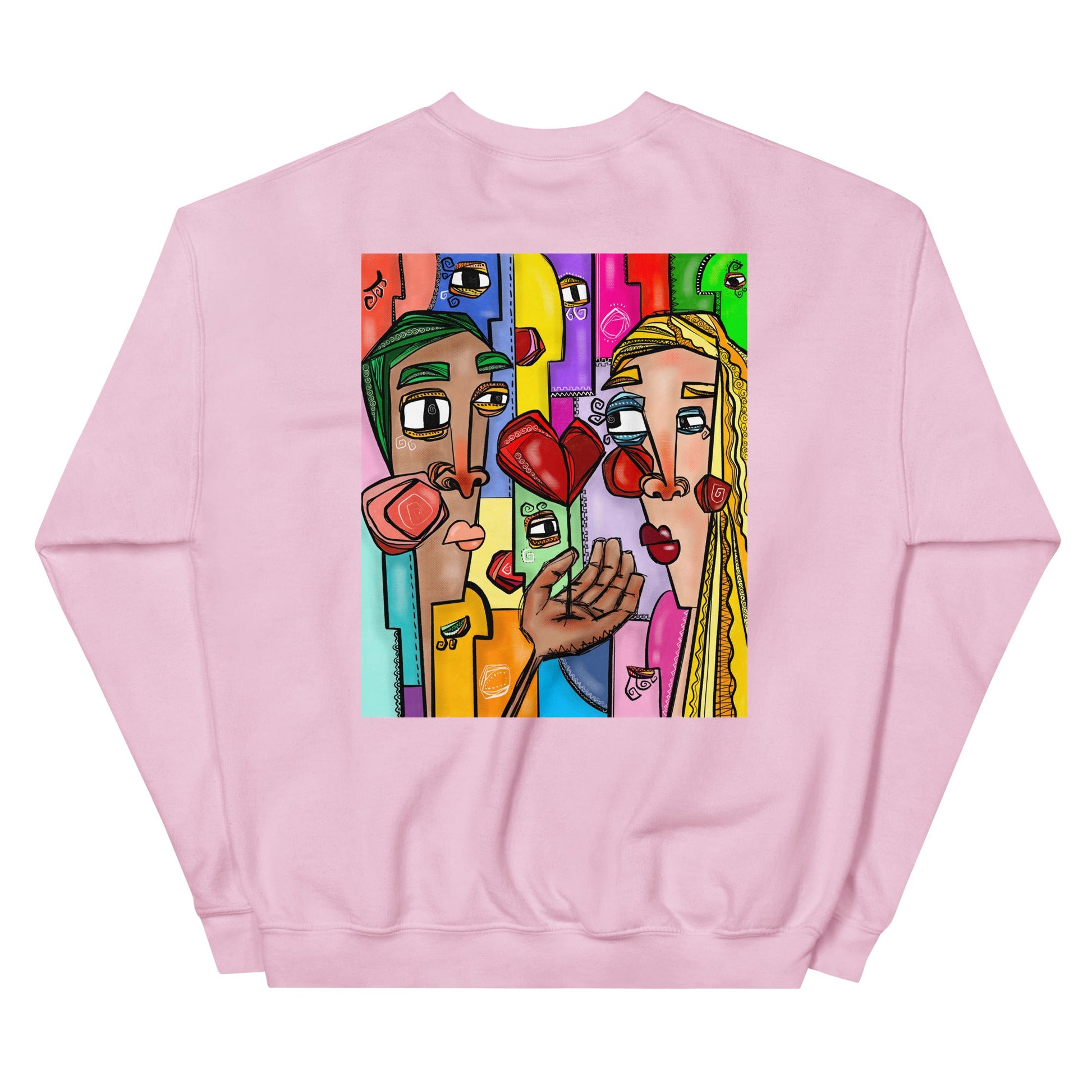 unisex-classic-sweatshirt-lover-light-pink