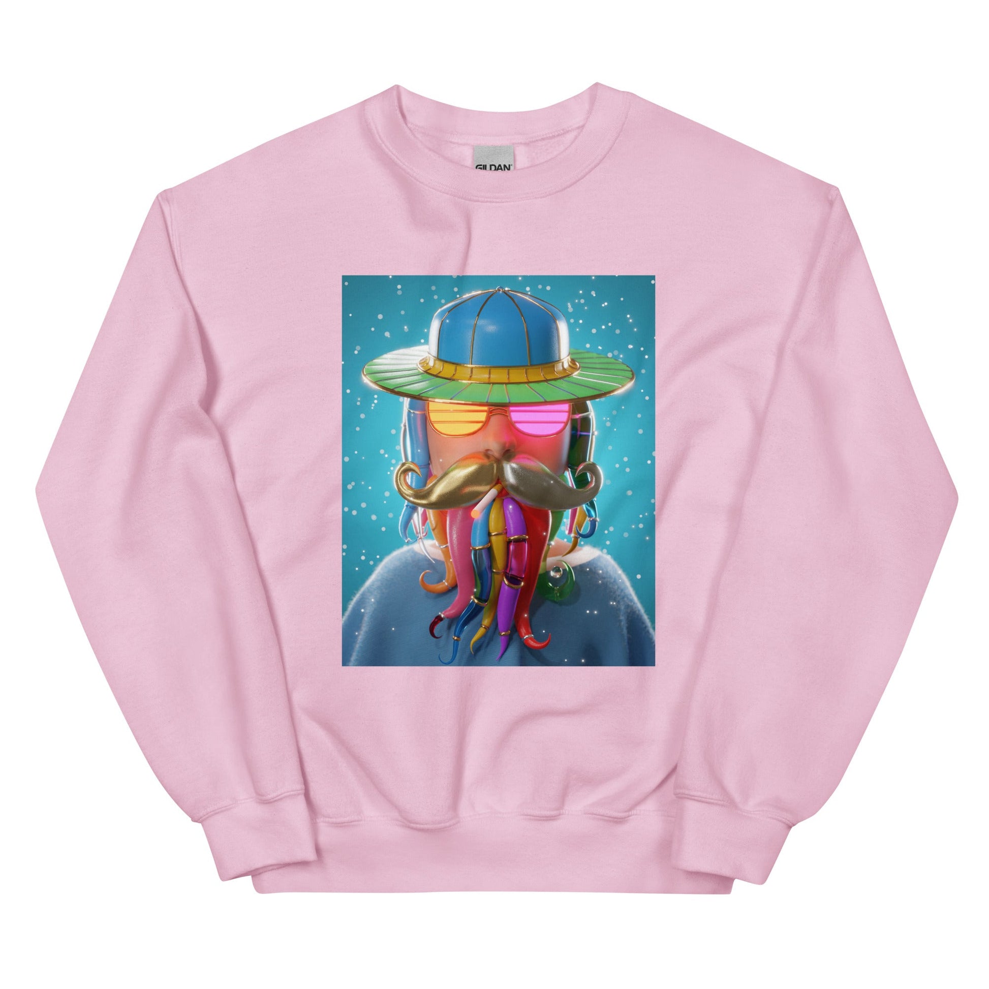 unisex-classic-sweatshirt-mr-smoker-3d-light-pink