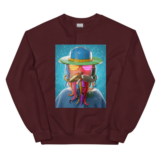 unisex-classic-sweatshirt-mr-smoker-3d-maroon