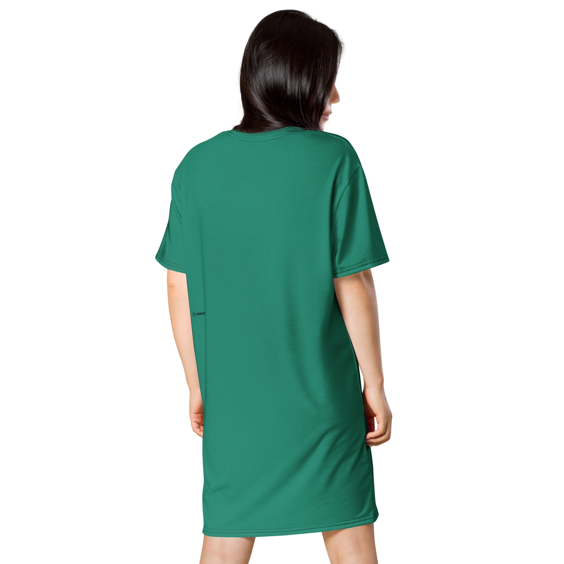 womens-t-shirt-dress-never-be-alone-forest
