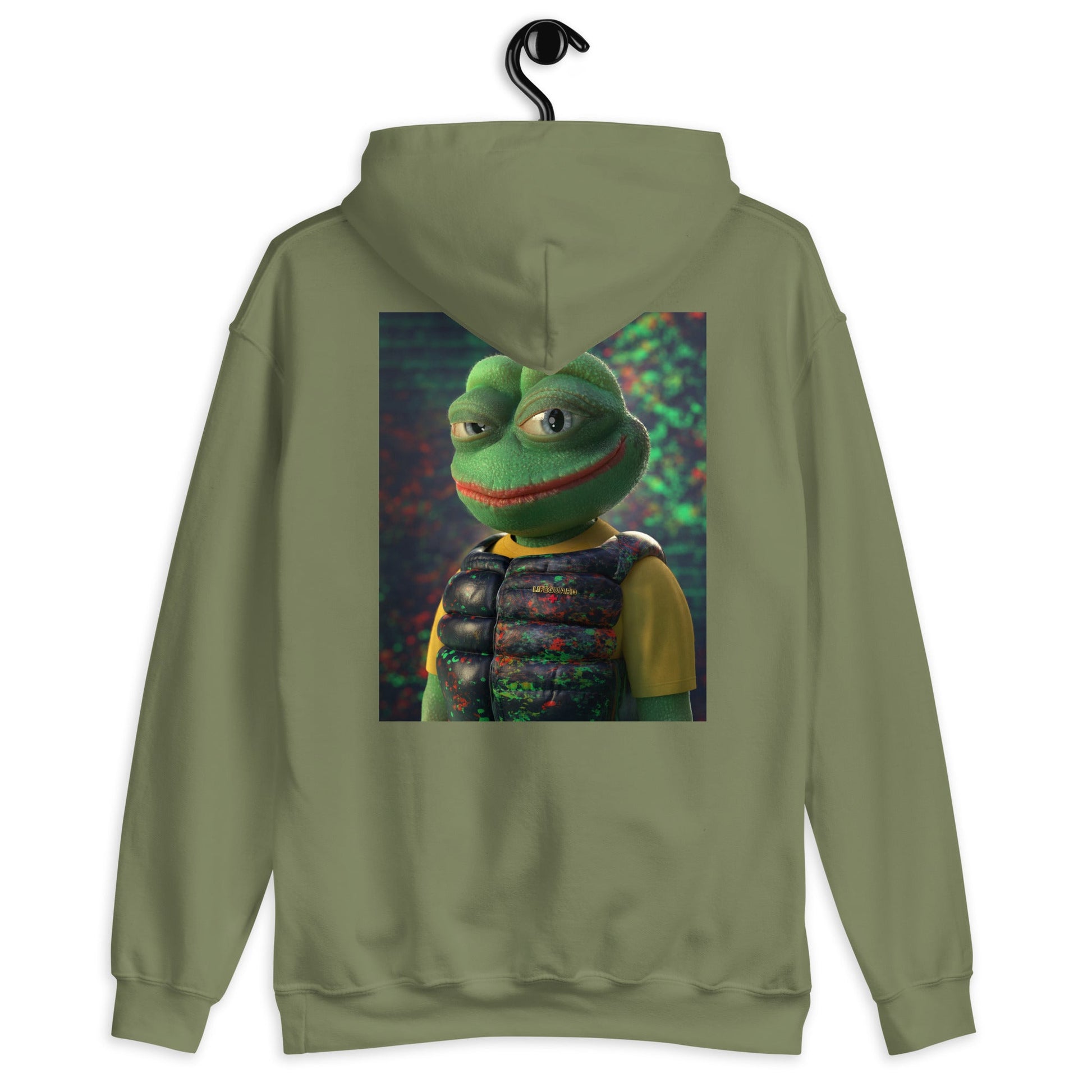 unisex-classic-hoodie-pepe-3d-military-green