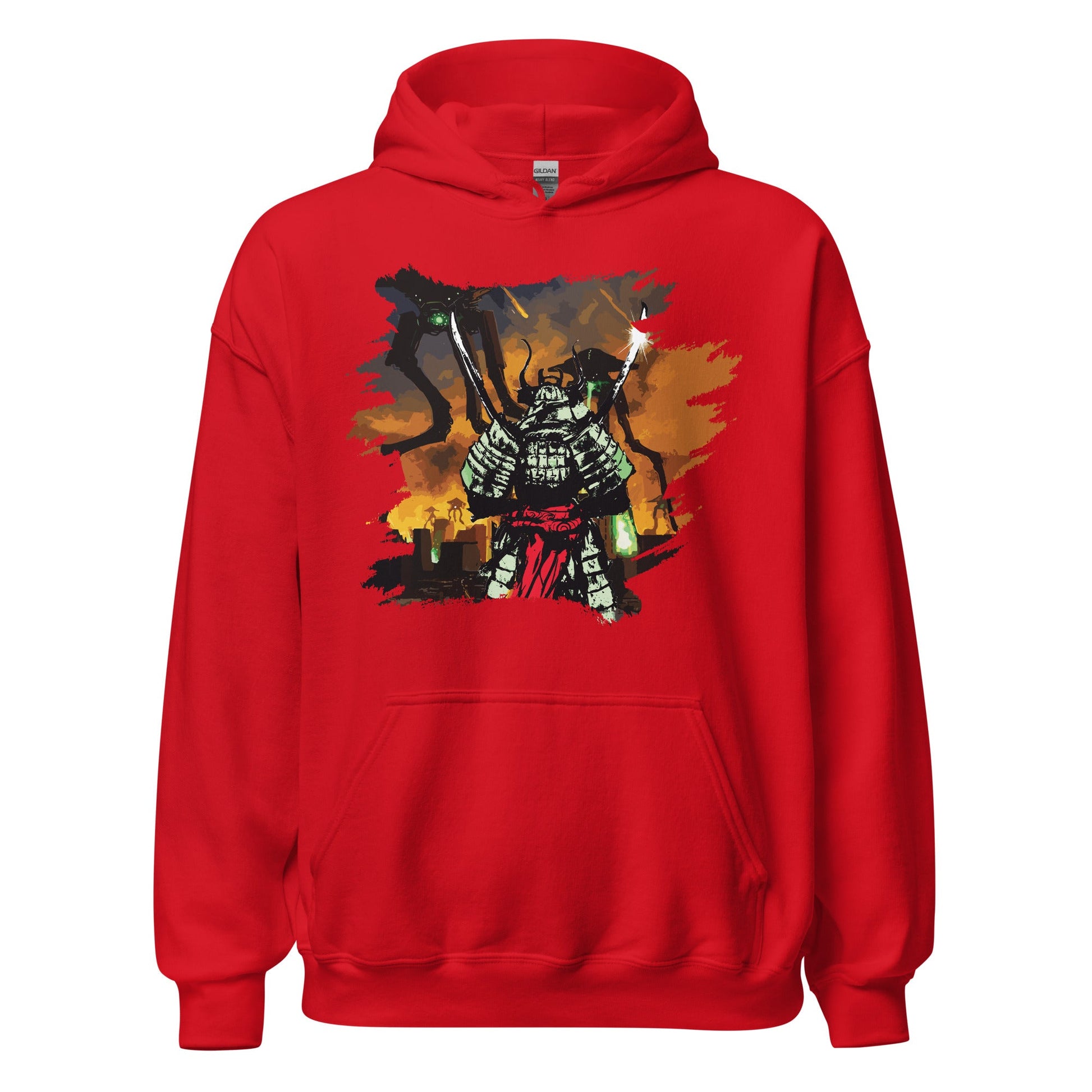 unisex-classic-hoodie-samurai-warrior-red