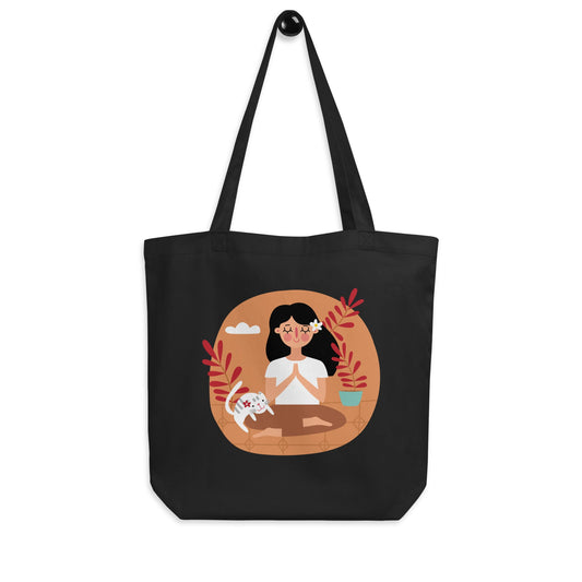 shopping-tote-bag-never-be-alone-black