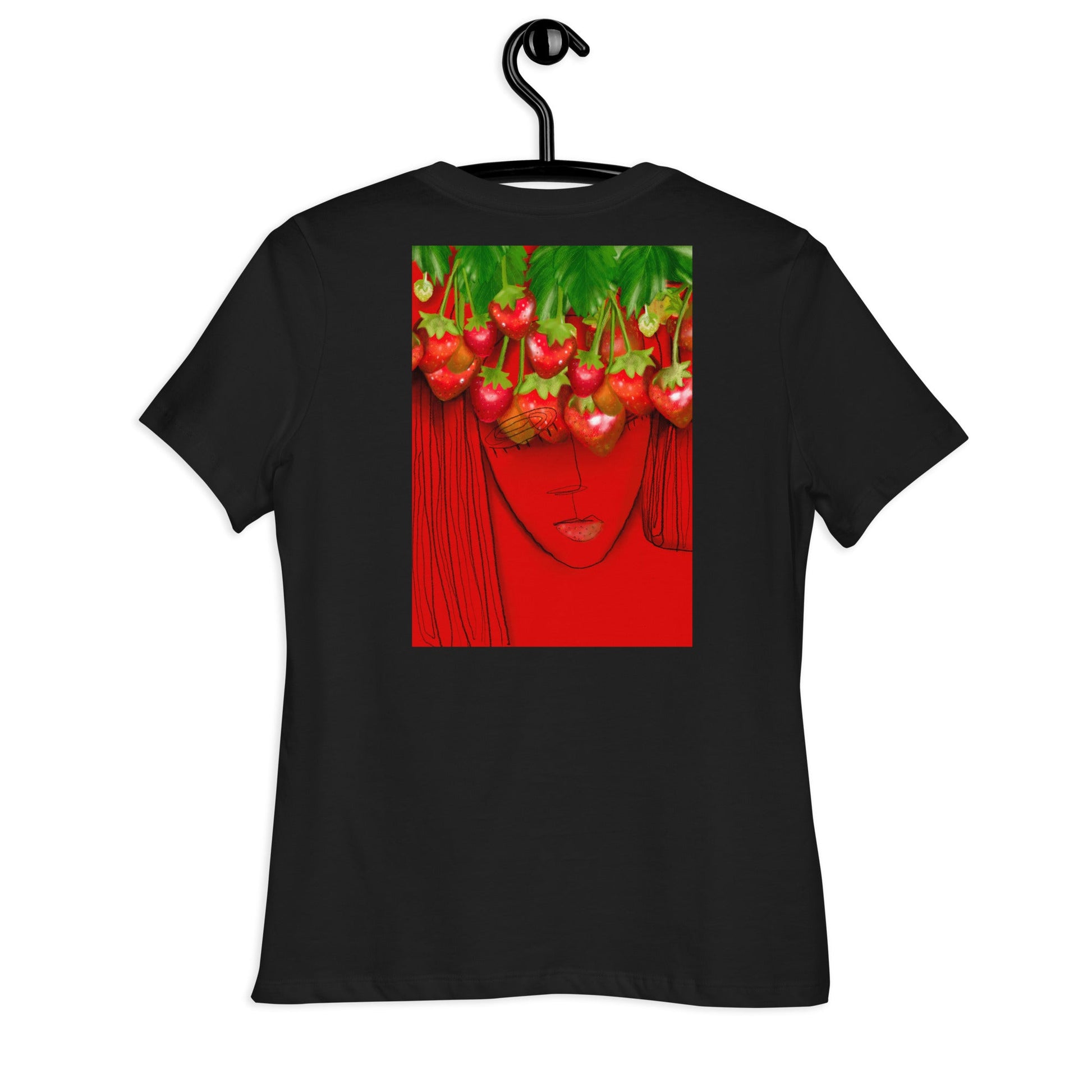 womens-relaxed-tshirt-strawberry-black