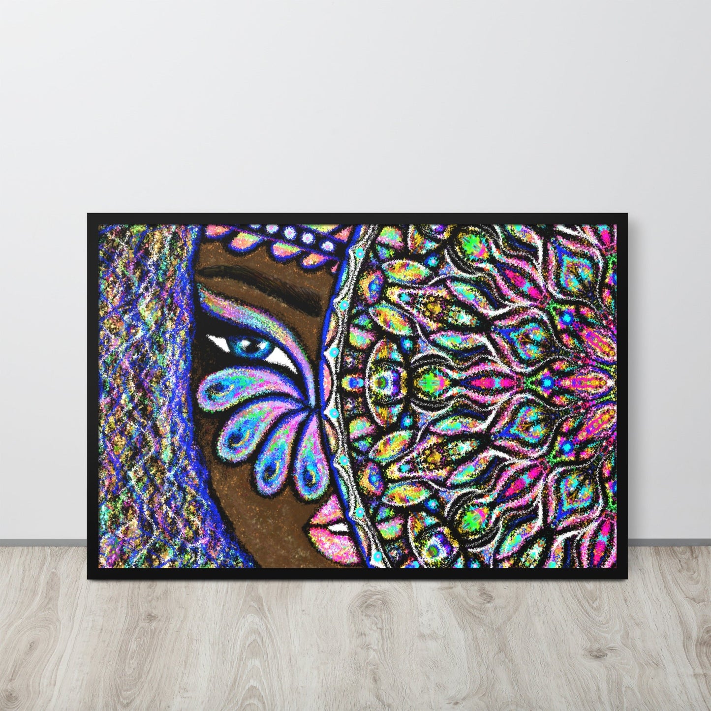 wall-art-framed-poster-peacock-eyes-black