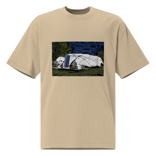 VINTAGE CAR Oversized Men's Faded T-Shirt - BONOTEE