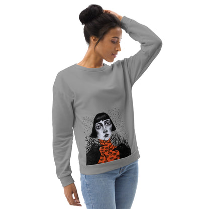 premium-womens-sweatshirt-the-mystic-girl-dark-grey