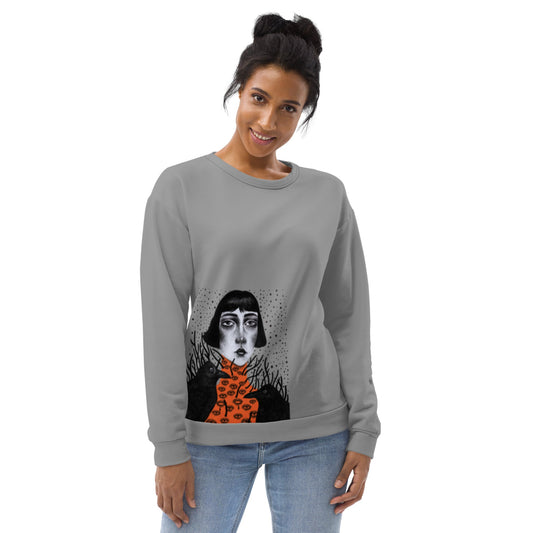 premium-womens-sweatshirt-the-mystic-girl-dark-grey