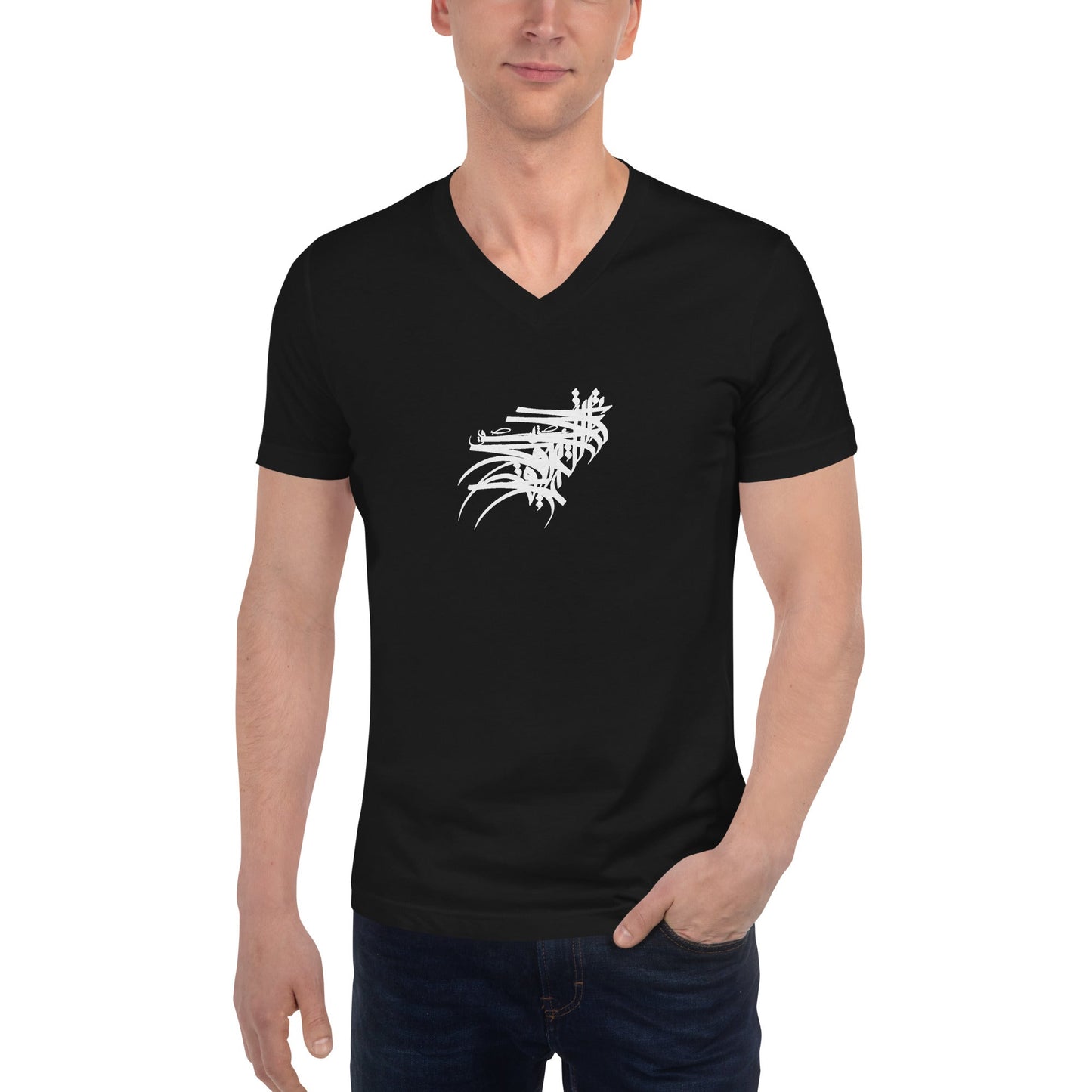 mens-vneck-tshirt-you-are-not-alone-black